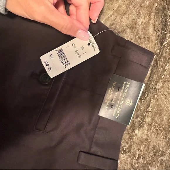 Brooks Brothers Black Clark plain front chino shorts - Picture 1 of 3